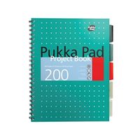 pukka pad metallic cover wirebound project book b5 3 pack 8518-met