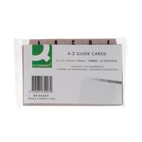 q-connect guide card 5x3 inch a-z buff pack of 25 kf35207