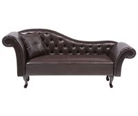 beliani chaise longue izquierdo piel sintetica lattes