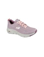 zapatillas skechers arch fit - comfy wav mujer mauve meshpink 