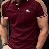 camisa de manga corta con cuello estilo vintage y botones 14 para hombres ideal para entrenamiento de fitness y golf