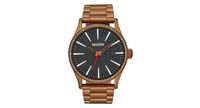 reloj nixon sentry unisex bronce acero negro