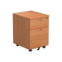 allegro 2 drawer mobile pedestal - beech - tesmp2be2