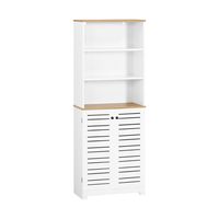 mueble columna de bano con 5 estantes mdf blanco