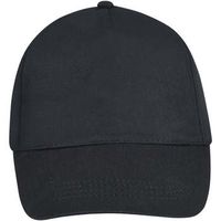 sols gorro buzz negro-gorra 5 paneles de algodon visera curvada para hombre