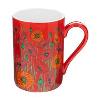 taza 30 cl  rojo porcelana china  7 x 0 x 10 cm