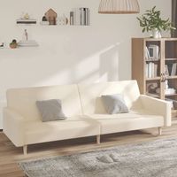 vidaxl sofa cama de 2 plazas tela color crema