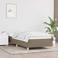 vidaxl estructura de cama sin colchon tela gris taupe 100x200 cm