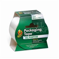 ducktape packaging tape 50mmx25m clear pack of 6 224499