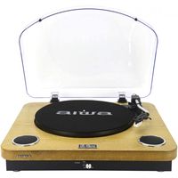 aiwa gbtur-120wdmkii tocadiscos bluetooth madera