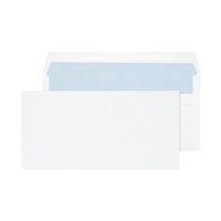 blake purelyeveryday dl 80gsm self seal white envelopes pack of 50