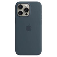 apple magsafe funda silicona iphone 15 pro max azul tempestad - mt1p3zma