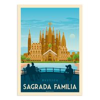 poster barcelona sagrada  21x297 cm