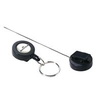 durable badge reel plastic with key ring fastener and