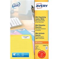 avery laser mini labels 457x254mm 40 per sheet white 1000 pack