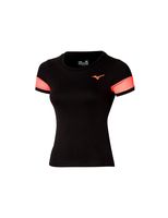 camiseta de running mizuno athletics mizuno mujer negro