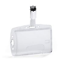 durable enclosed id holder clear