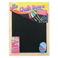 chalk board set with chalk board chalks and eraser pack of 12 5249