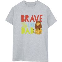 disney camiseta manga larga the lion king brave like dad para mujer