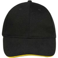 sols gorro buffalo negro amarillo-gorra 6 paneles de algodon para hombre