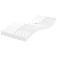 vidaxl colchon de espuma de 7 zonas dureza 20 ild blanco 80x160 cm