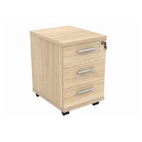 mobile under desk office storage unit 3 drawers canadian oak