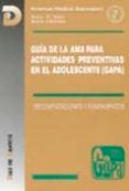 guia de la ama para actividades preventivas en el adolescente ga pa