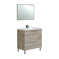 mueble bajo lavabo efecto madera de roble 90x80h45 cm