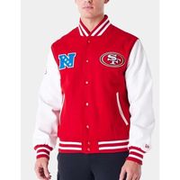 new-era chaquetas chaqueta san francisco 49ers nfl patch varsity roja para hombre