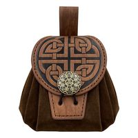 bolsa de cinturon en relieve de estilo mid-century para hombre rinonera portatil estilo renacentista vikingo vintage monedero bolsa de dados