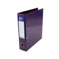 oxford 70mm lever arch file laminated a4 purple 400107440