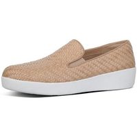 fitflop mocasines superskate tm loafers woven leather nude para mujer