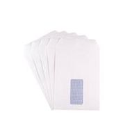 q-connect c5 envelopes window pocket selfseal 90gsm white pk500-kf3406