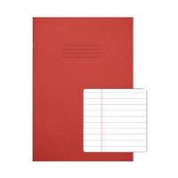 rhino exercise book 8mm ruled 80 pages a4 red pack of 50 vc48473