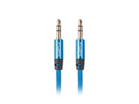 cable minijack lanberg 35mm mm 3 pin 2m premium azul