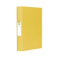 q-connect 2 ring 25mm binder polypropylene a4 yellow pk 10  - kf01472