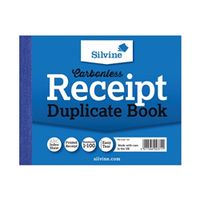 silvine carbonless duplicate receipt book 102x127mm 12 pack 720-t