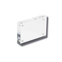 deflecto magnetic block desktop business card holder acrylic 15mm