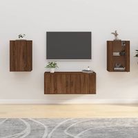 vidaxl muebles para tv de pared 2 uds roble marron 40x345x60 cm