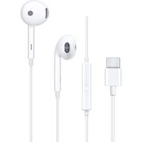 oppo auriculares usb-c con microfono blancos