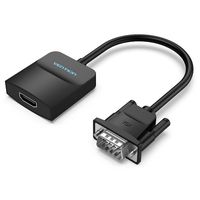 vention acnbb cable conversor vga macho a hdmi hembra con audio 1080p 60hz 15cm negro