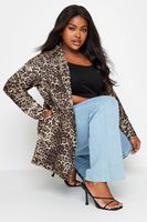 limited collection blazer marron estampado leopardo mujer curvy y tallas grandes limited collection