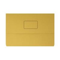 document wallet 220gsm foolscap yellow pack of 50 45919east