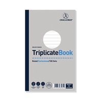 challenge carbonless triplicate book 100 sets 210x130mm 5 pack