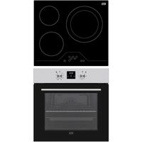 new pol vh3z8p pack horno multifuncion 69l inox y vitroceramica 3 zonas negra