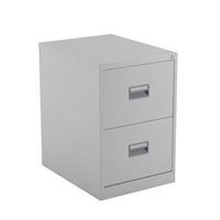 legato steel 2 drawer filing cabinet - grey ref tcs2fc-gr