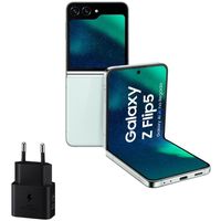 samsung galaxy z flip5 8512gb menta  cargador de pared 25w