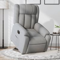 vidaxl sillon electrico reclinable elevable de tela gris claro