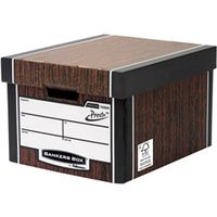 bankers box premium classic box wood grain 5 pack 7250513