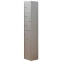 bisley locker steel 6-door w305xd305xh1802mm goose grey